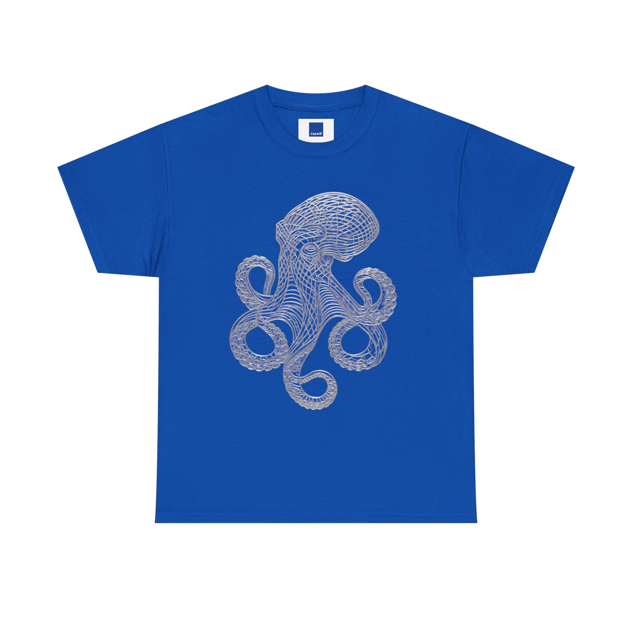 Intricate Line Art Octopus T-Shirt | Nautical Sea Creature