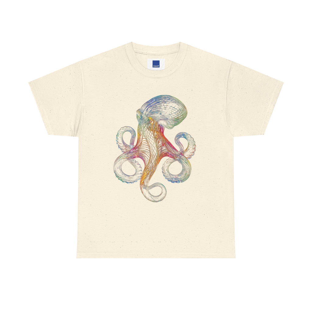 Intricate Line Art Octopus T-Shirt | Nautical Sea Creature (R)