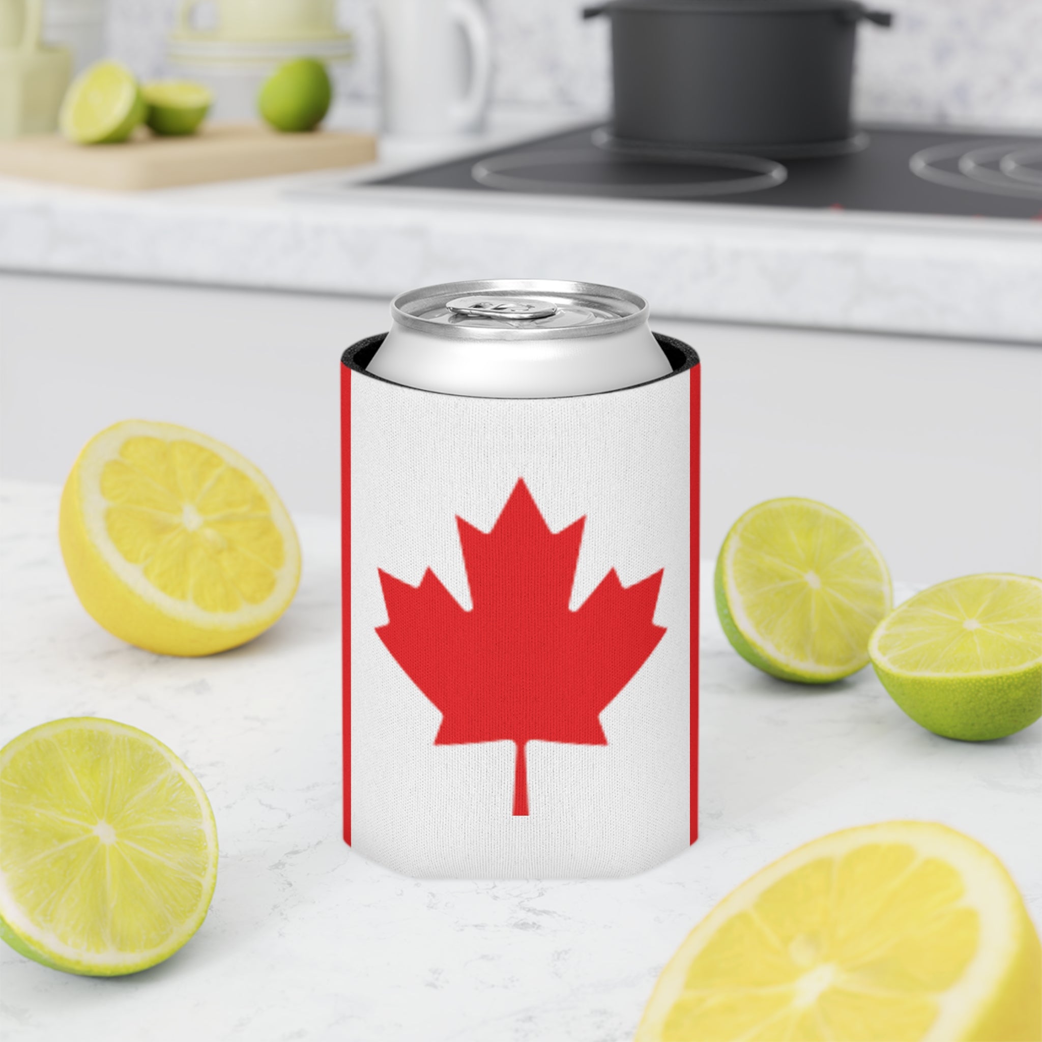 Canada Flag Can Cooler | Soccer Fan Koozie (GOOOAL Accent)