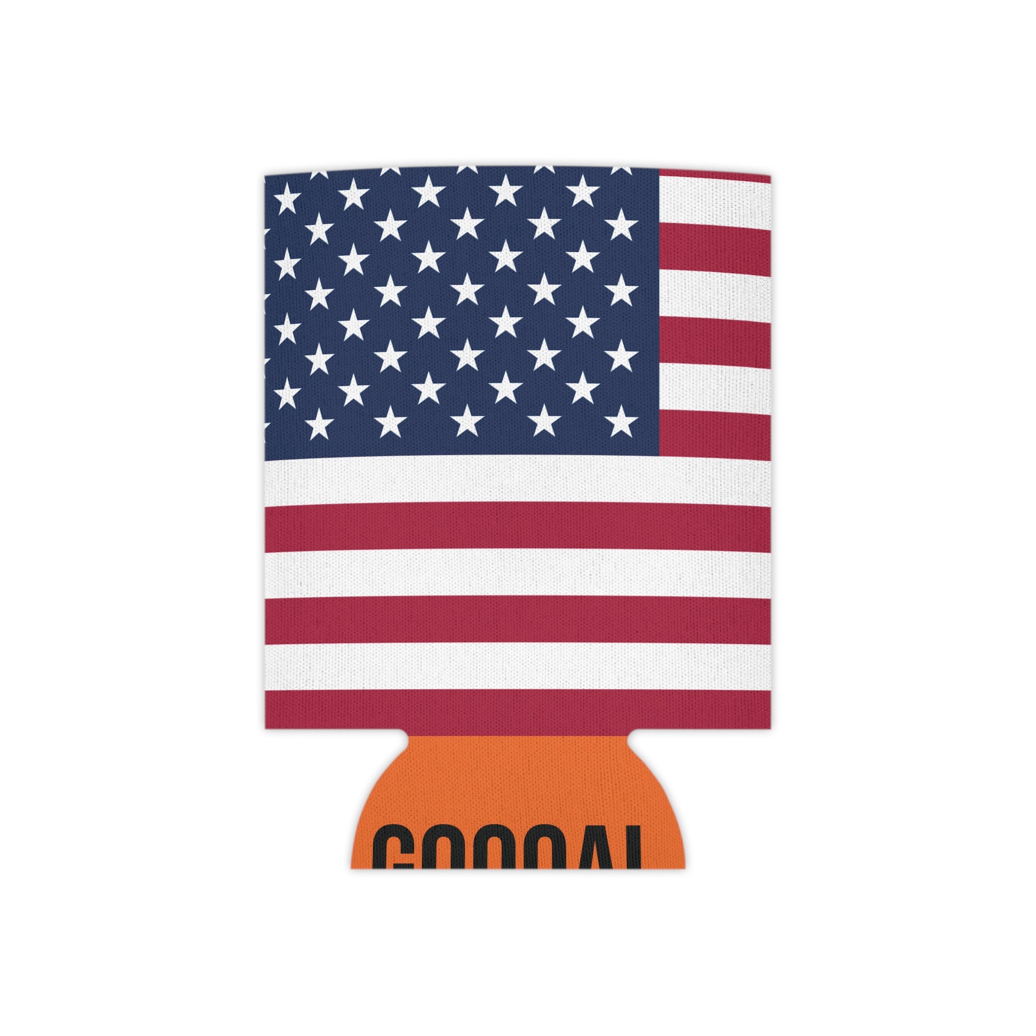 USA Flag Can Cooler | Soccer Fan Koozie (GOOOAL Accent)