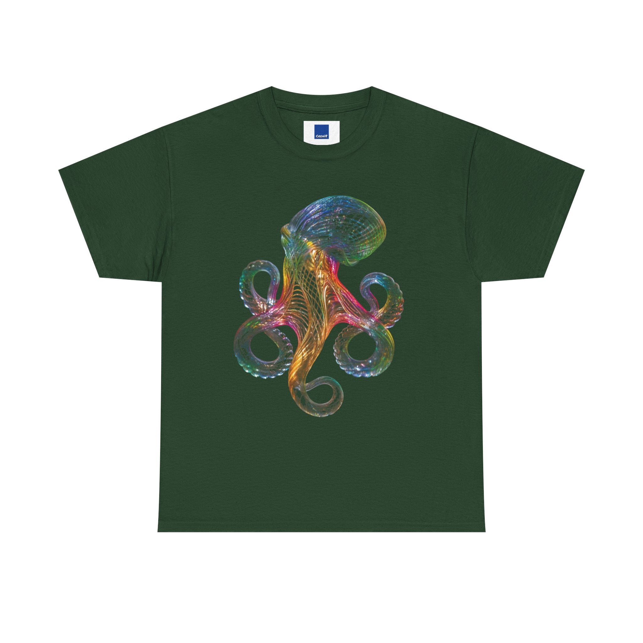 Intricate Line Art Octopus T-Shirt | Nautical Sea Creature (R)