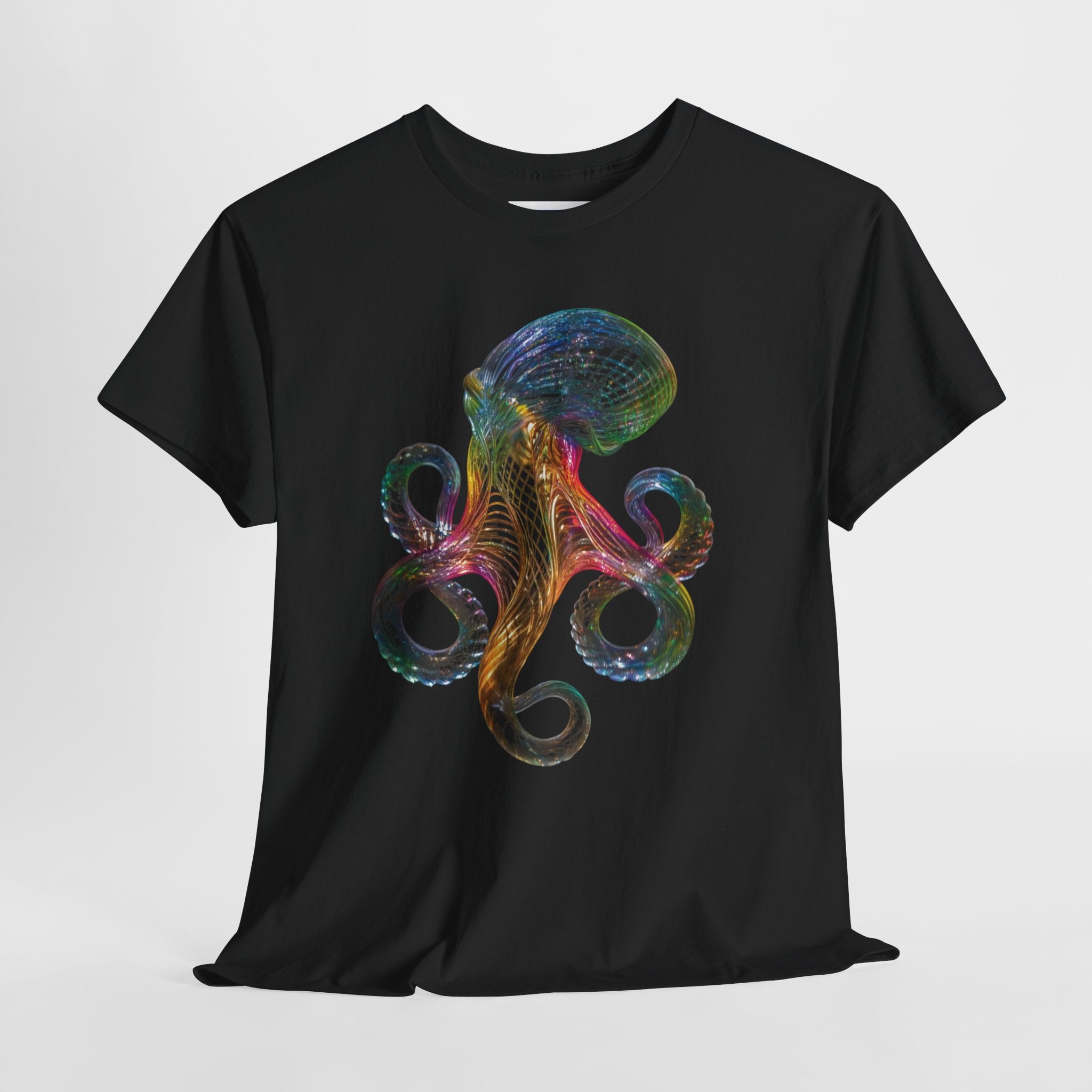 Intricate Line Art Octopus T-Shirt | Nautical Sea Creature (R)