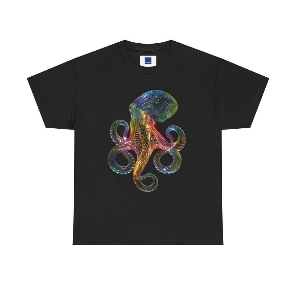 Intricate Line Art Octopus T-Shirt | Nautical Sea Creature (R)