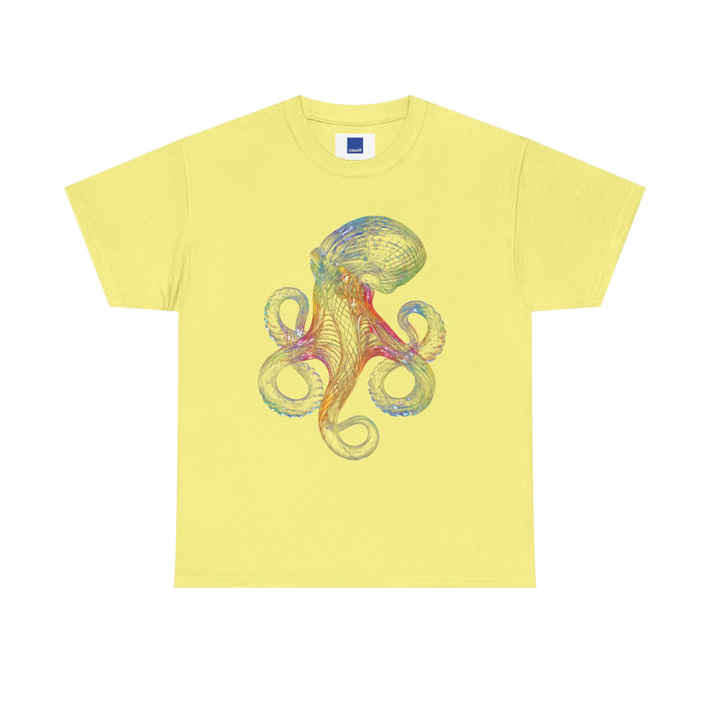 Intricate Line Art Octopus T-Shirt | Nautical Sea Creature (R)