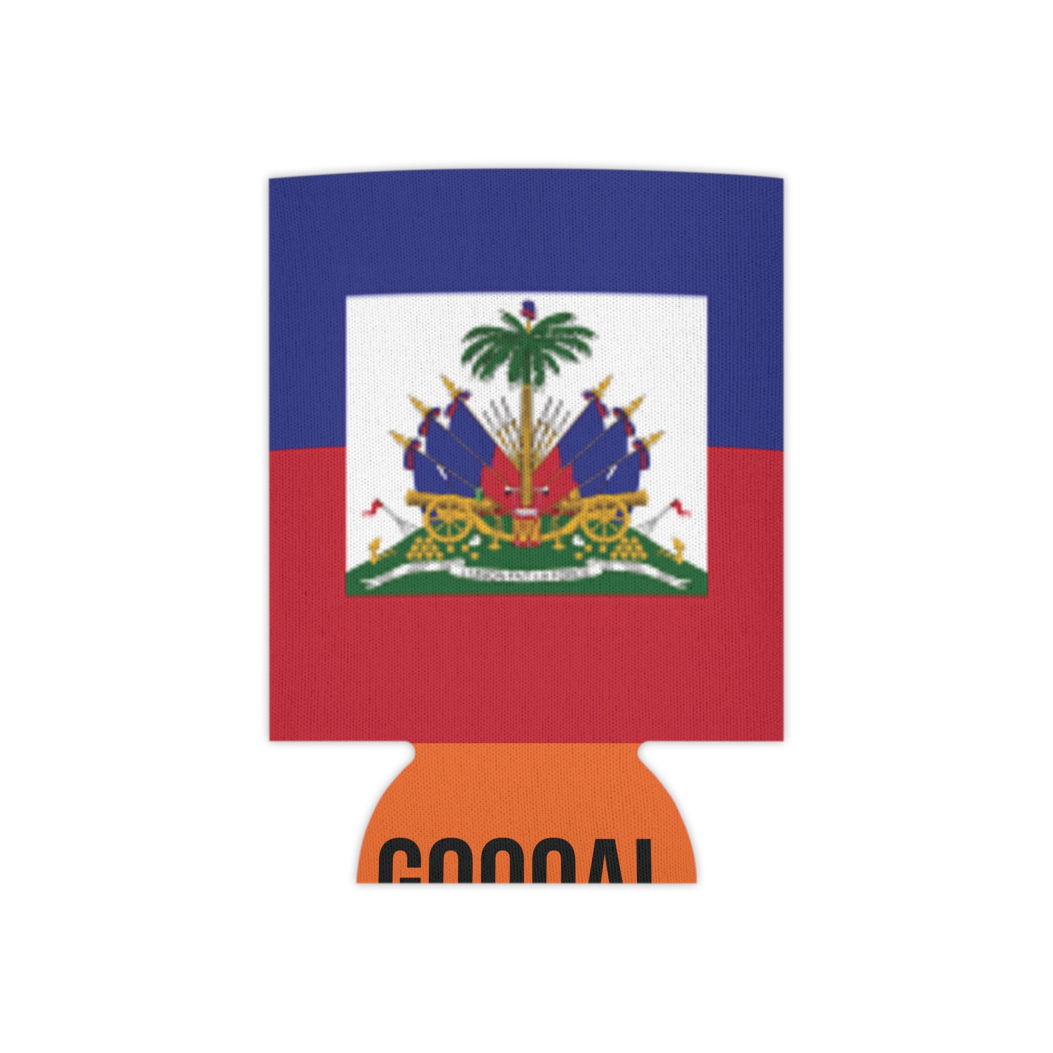 Haiti Flag Can Cooler | Soccer Fan Koozie (GOOOAL Accent)