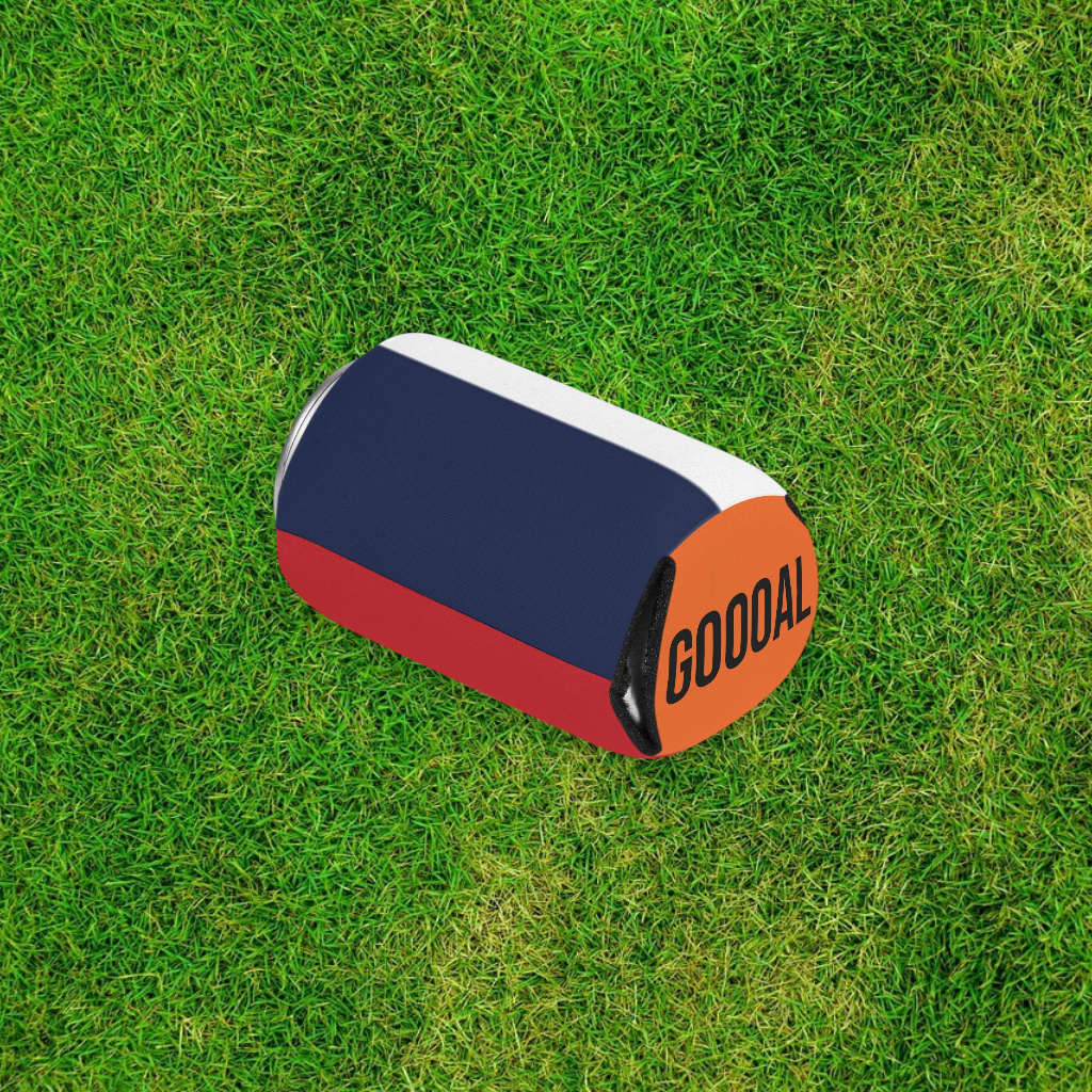 France Flag Can Cooler | Soccer Fan Koozie (GOOOAL Accent)