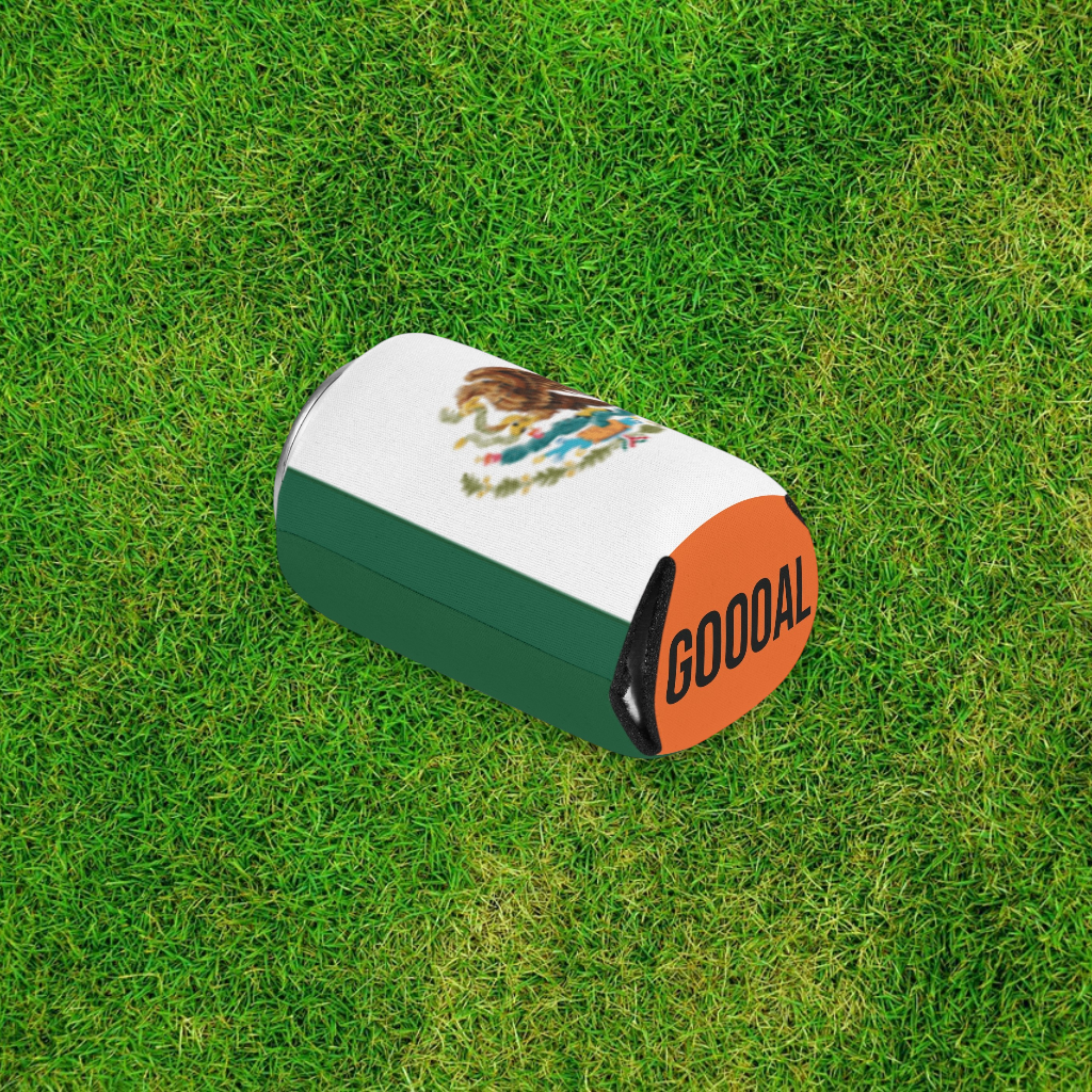 Mexico Flag Can Cooler | Soccer Fan Koozie (GOOOAL Accent)