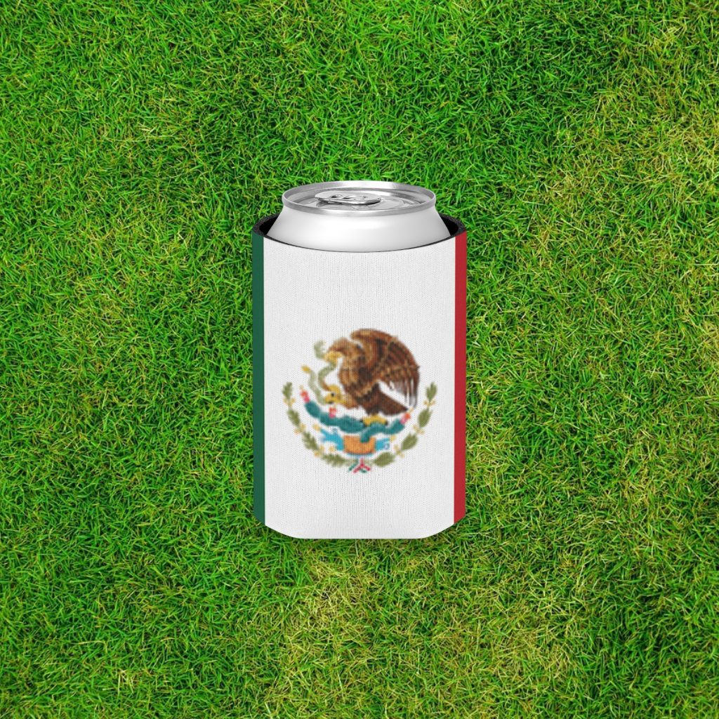 Mexico Flag Can Cooler | Soccer Fan Koozie (GOOOAL Accent)