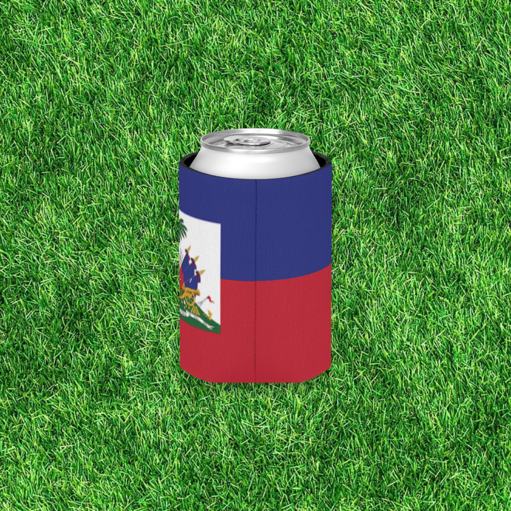 Haiti Flag Can Cooler | Soccer Fan Koozie (GOOOAL Accent)