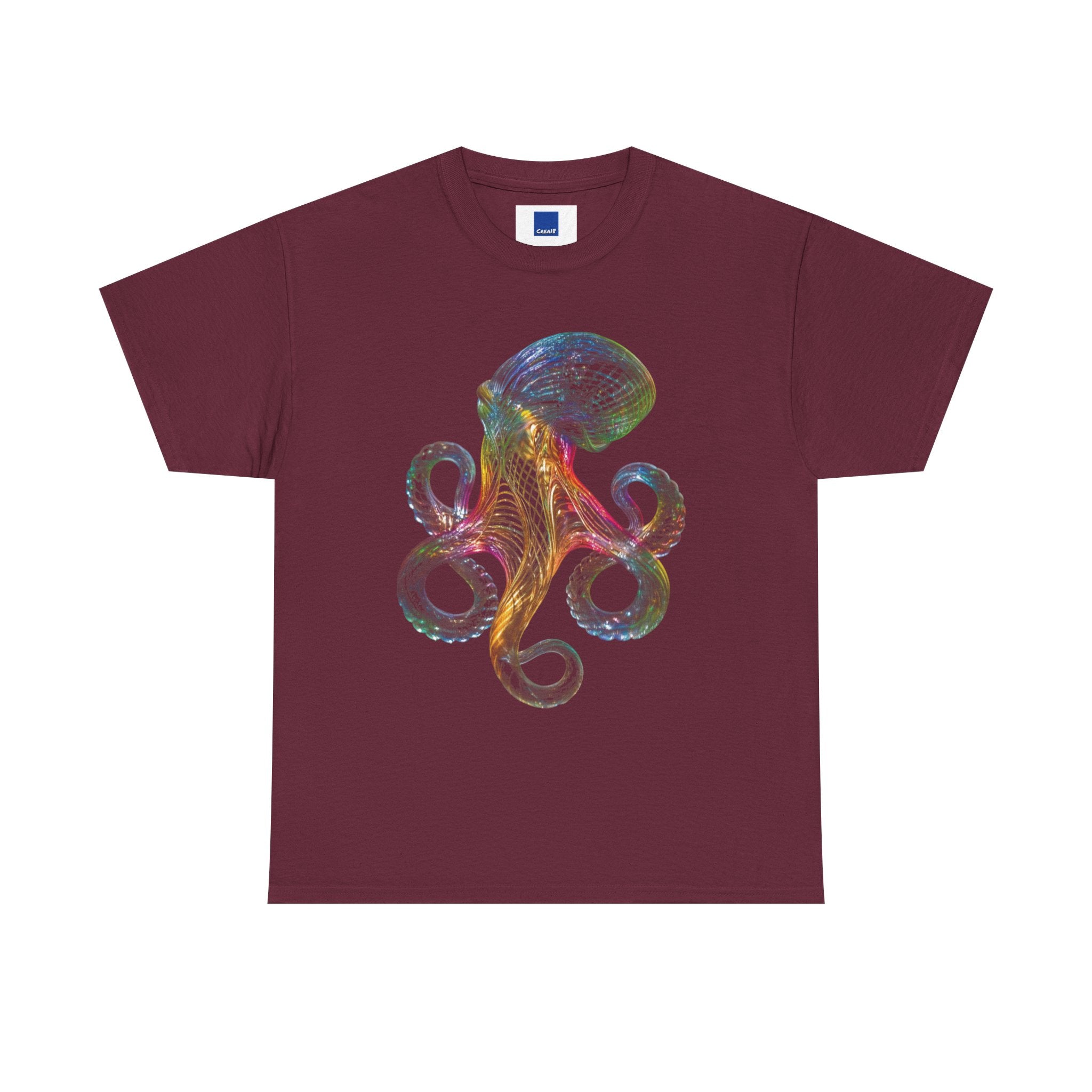 Intricate Line Art Octopus T-Shirt | Nautical Sea Creature (R)