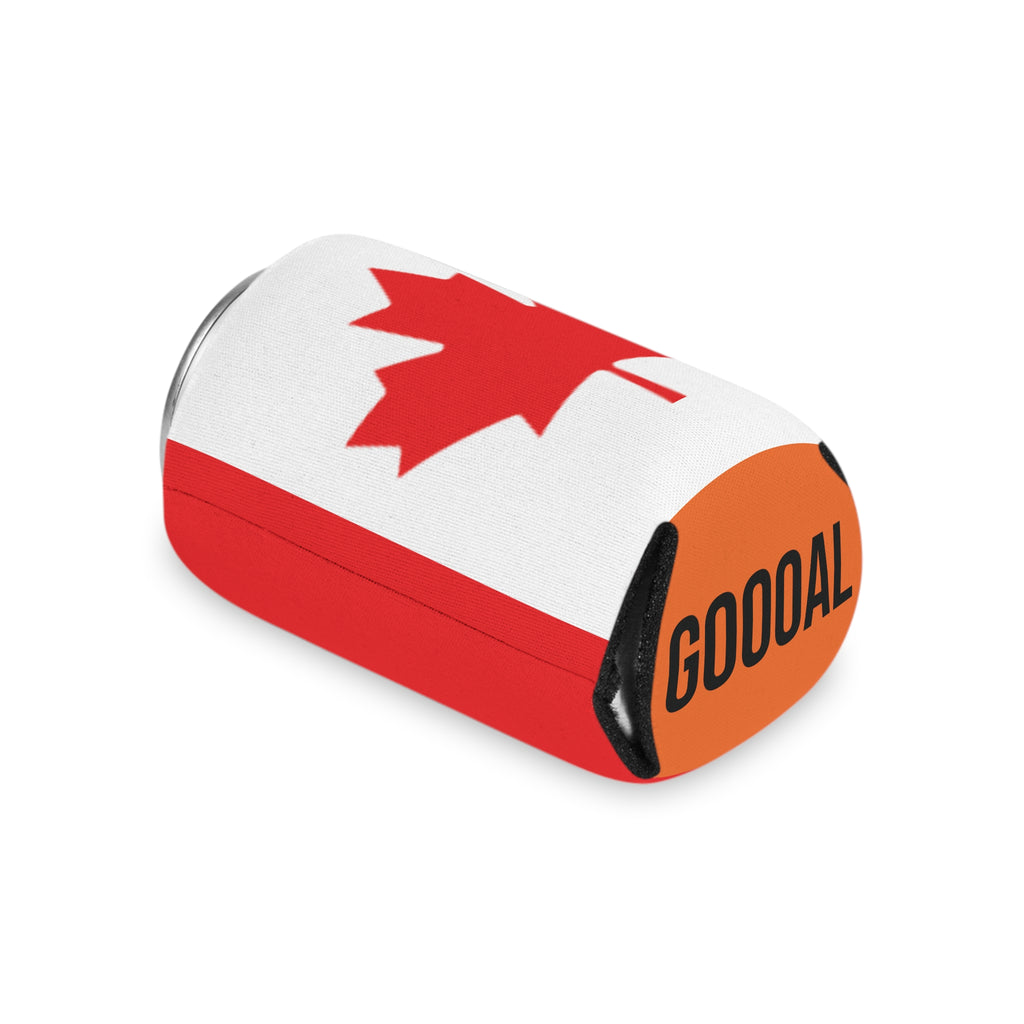 Canada Flag Can Cooler | Soccer Fan Koozie (GOOOAL Accent)