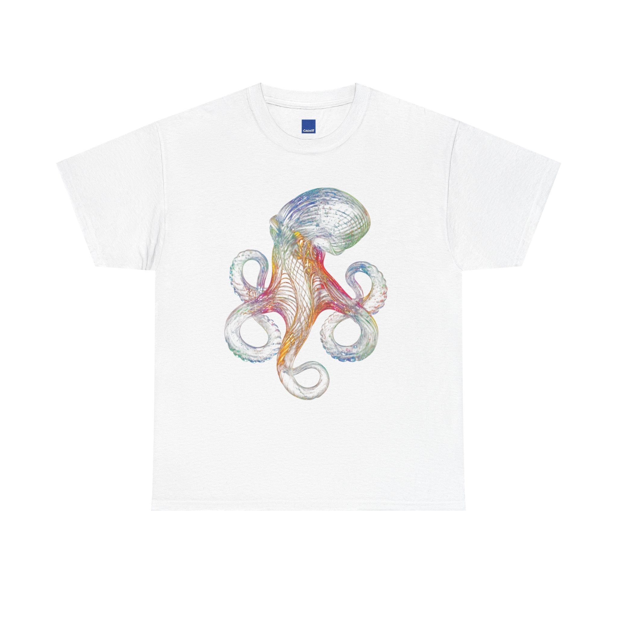 Intricate Line Art Octopus T-Shirt | Nautical Sea Creature (R)