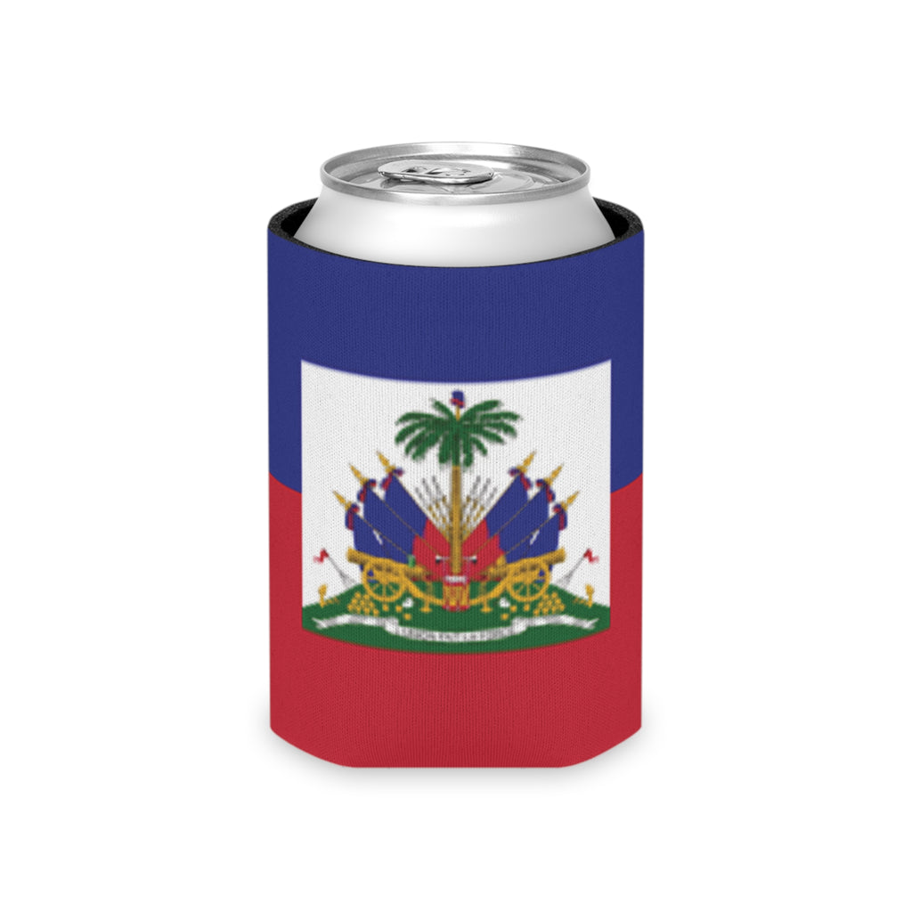 Haiti Flag Can Cooler | Soccer Fan Koozie (GOOOAL Accent)