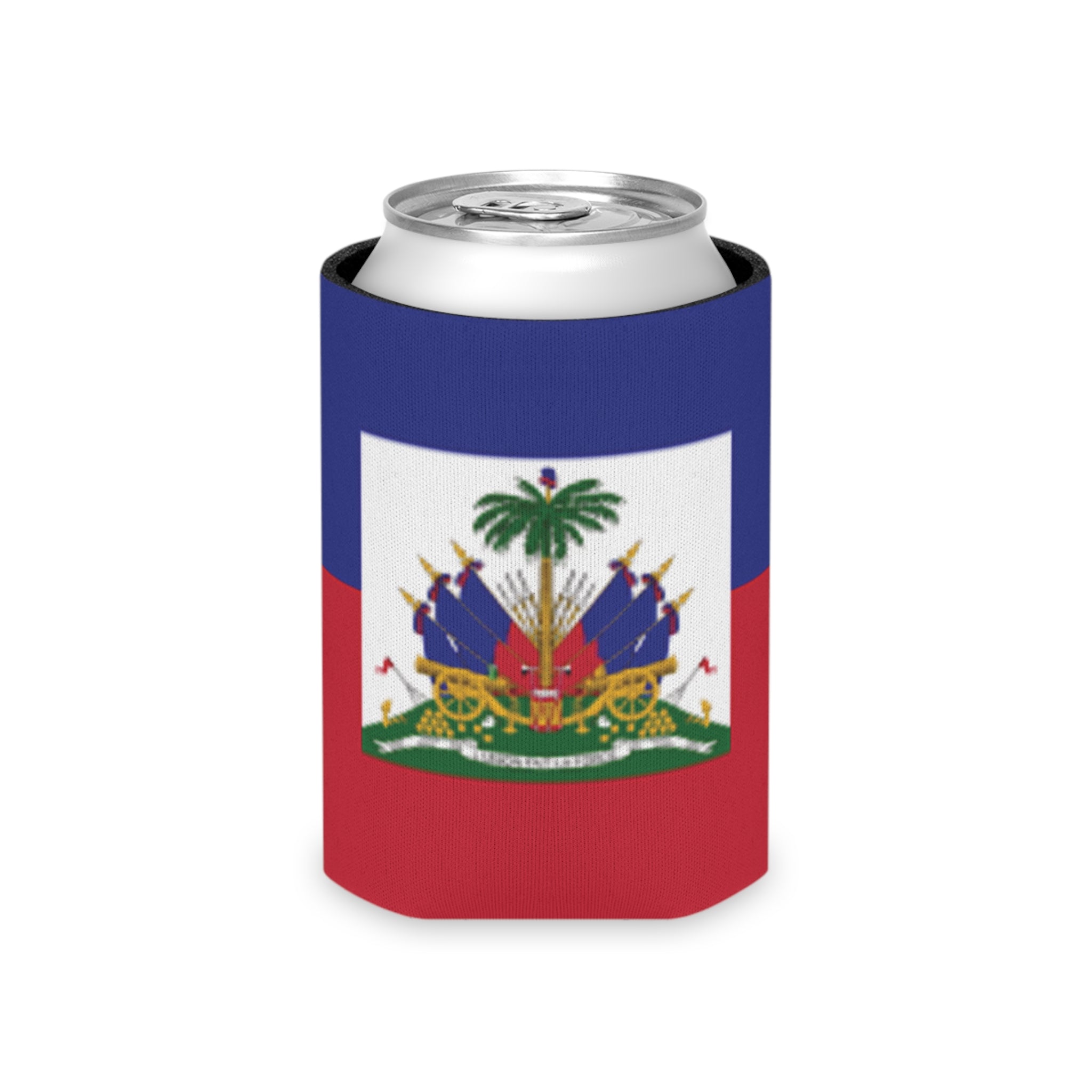 Haiti Flag Can Cooler | Soccer Fan Koozie (GOOOAL Accent)
