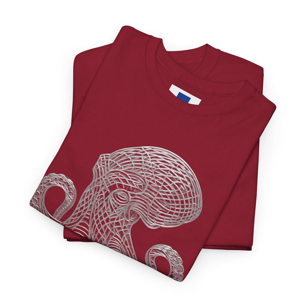 Intricate Line Art Octopus T-Shirt | Nautical Sea Creature