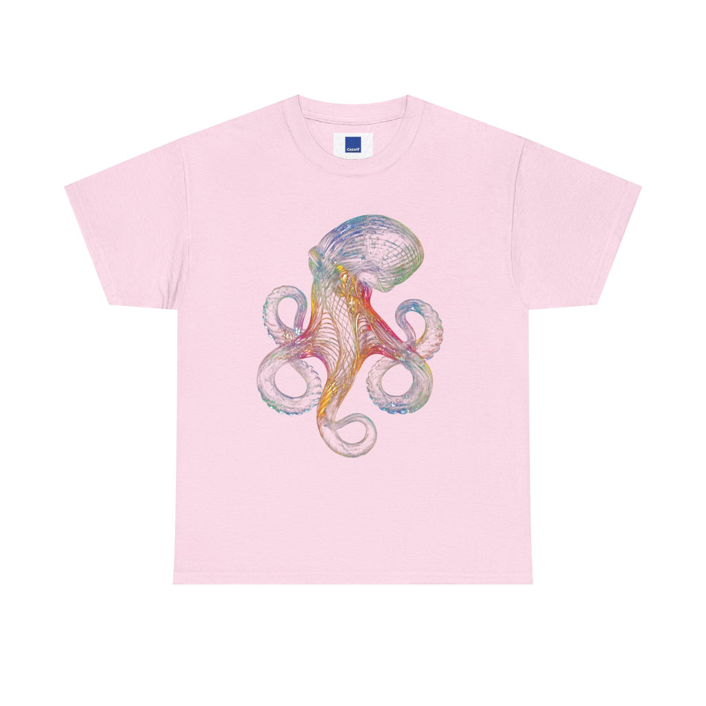 Intricate Line Art Octopus T-Shirt | Nautical Sea Creature (R)